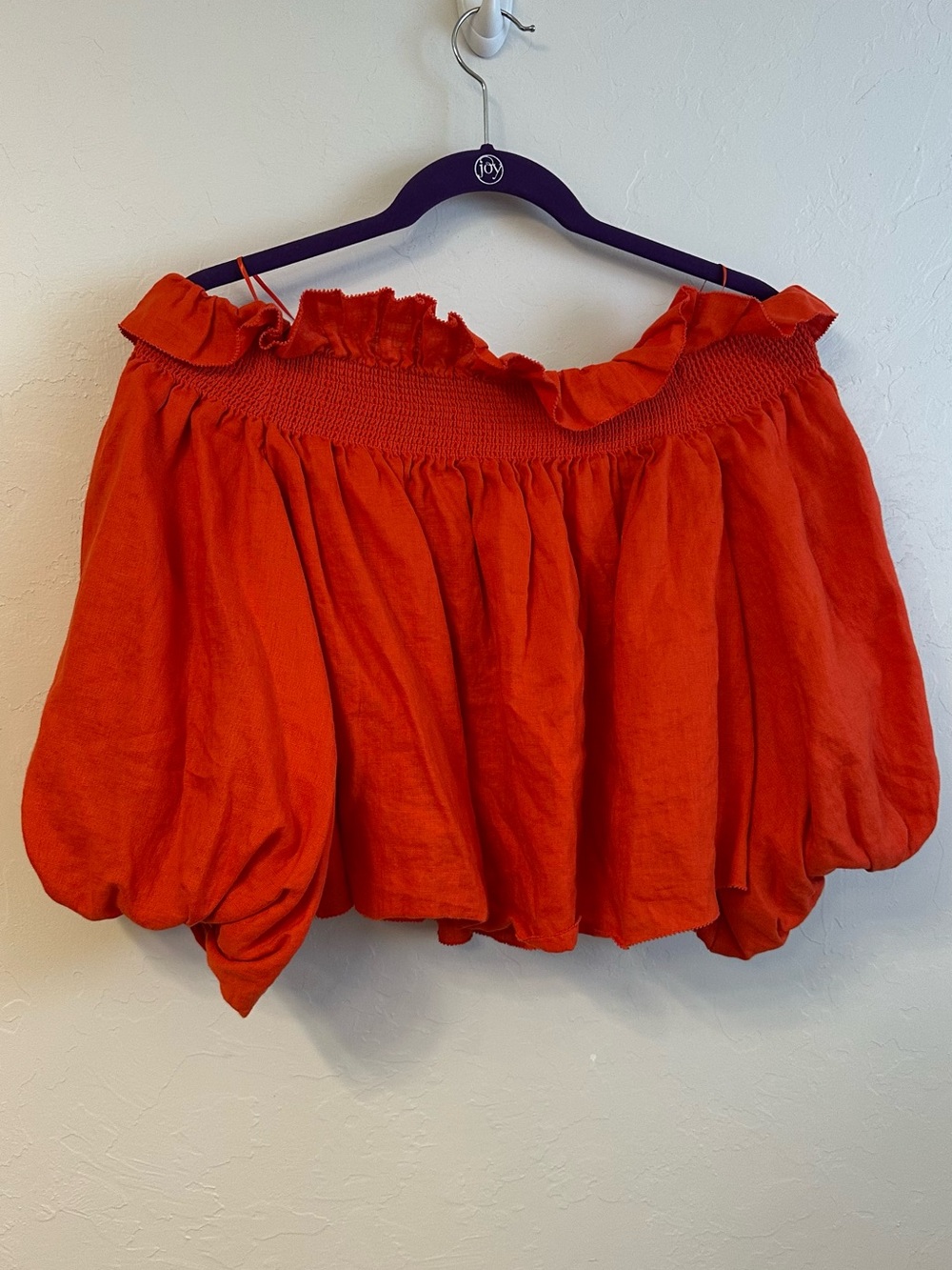 Banana Republic Red Off-Shoulder Mini Skirt